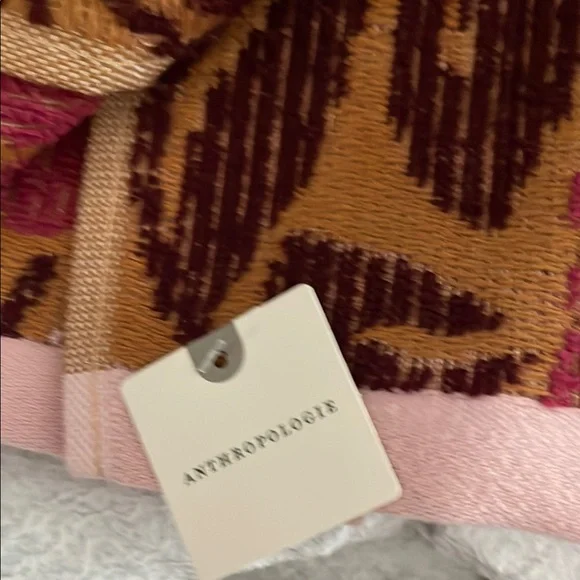 Anthropologie Floral Hand Towels - Pink and Brown - Picture 2 of 7